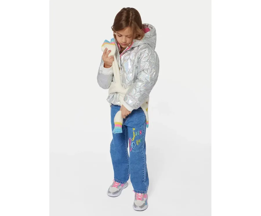 obrazek 1 Billieblush Kurtka zimowa U20428 Srebrny Regular Fit