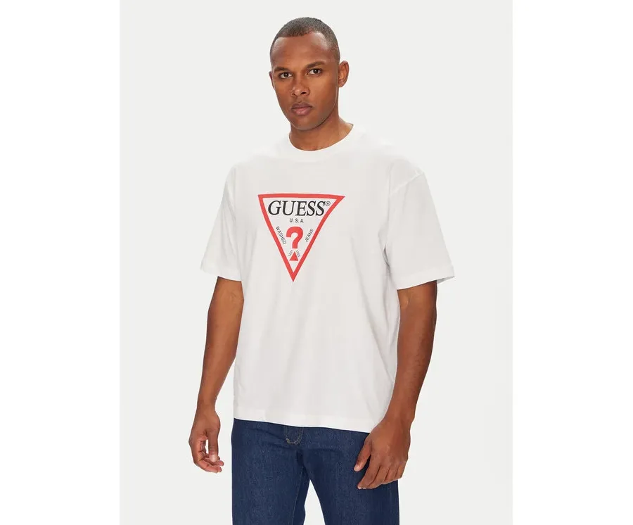obrazek 1 Guess Jeans T-Shirt M4YI45 K8FQ4 Biały Oversize