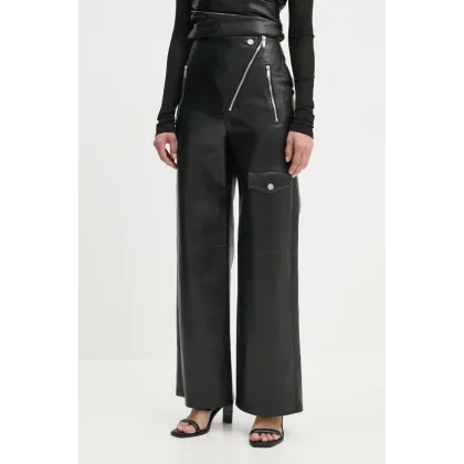 Zdjęcie Nanushka spodnie HAYES damskie kolor czarny proste high waist NW24FWPA45300