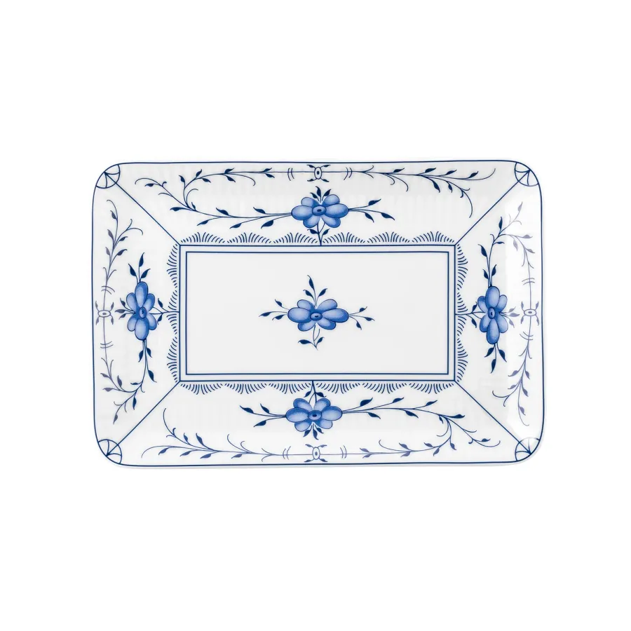 obrazek 1 Prostokątny półmisek z porcelany z motywem roślinnym – Tettau