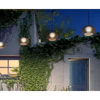 Zdjęcie Unikatowe oświetlenie ogrodowe - 4-elementowa lampa wisząca