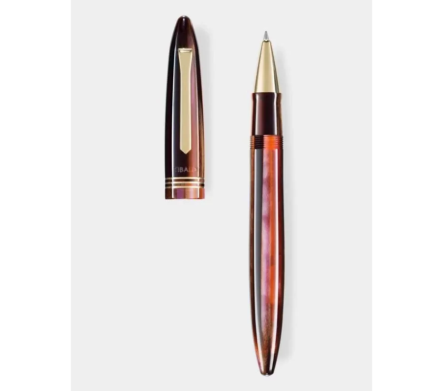 obrazek 1 Pióro kulkowe Tibaldi Bononia Zany Brown, 18ct złoto