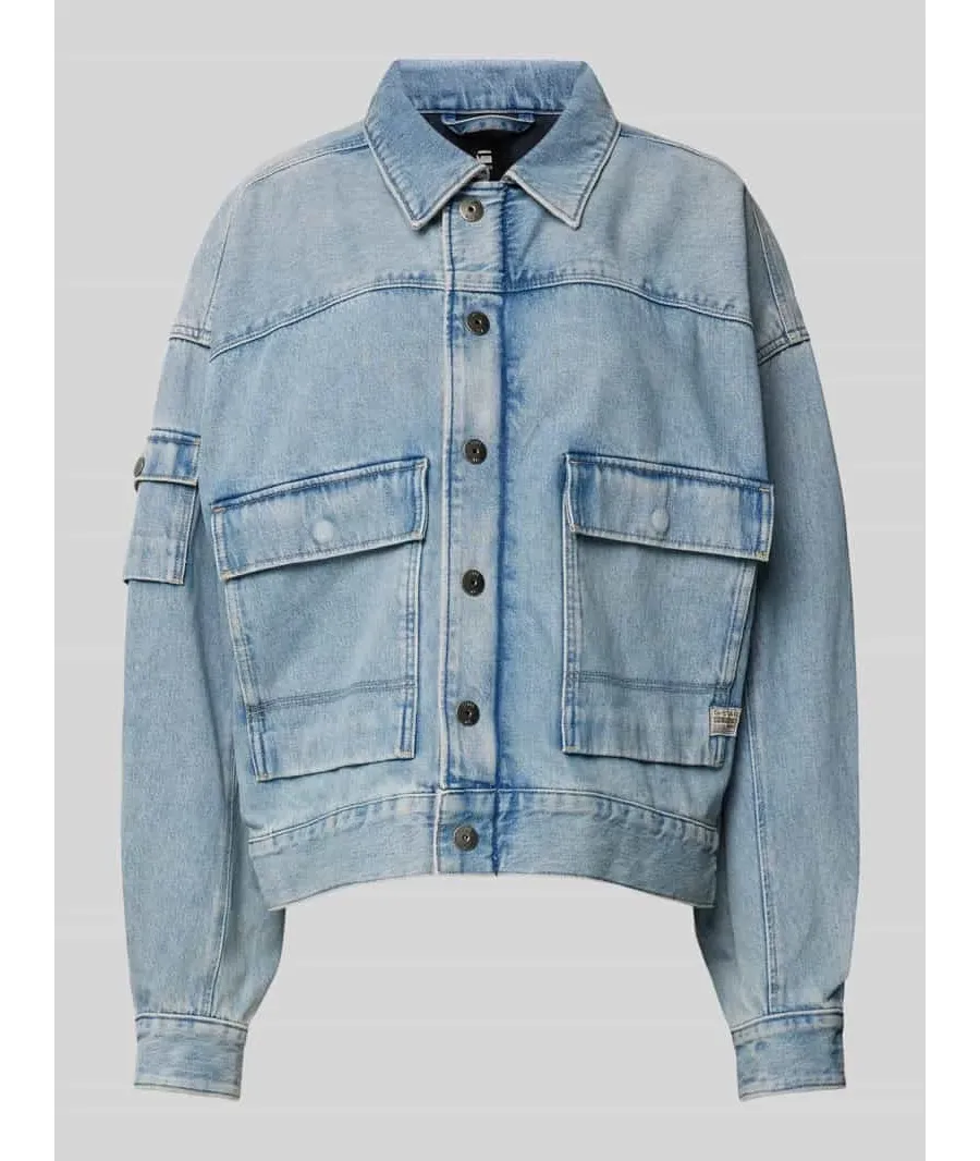 obrazek 1 Kurtka jeansowa z wykładanym kołnierzem model ‘Drifter Utility’