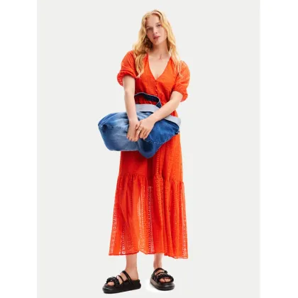 Zdjęcie Desigual Sukienka letnia Ottawa 24SWVW05 Pomarańczowy Regular Fit