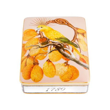Picture Porcelain rectangular card box from the Amazōnia series inspired by the flora and fauna of the Amazon - Vista Alegre