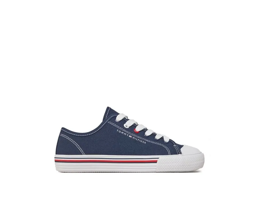 obrazek 1 Tommy Hilfiger Trampki Low Cut Lace Up Sneaker T3X9-33324-0890 S Granatowy