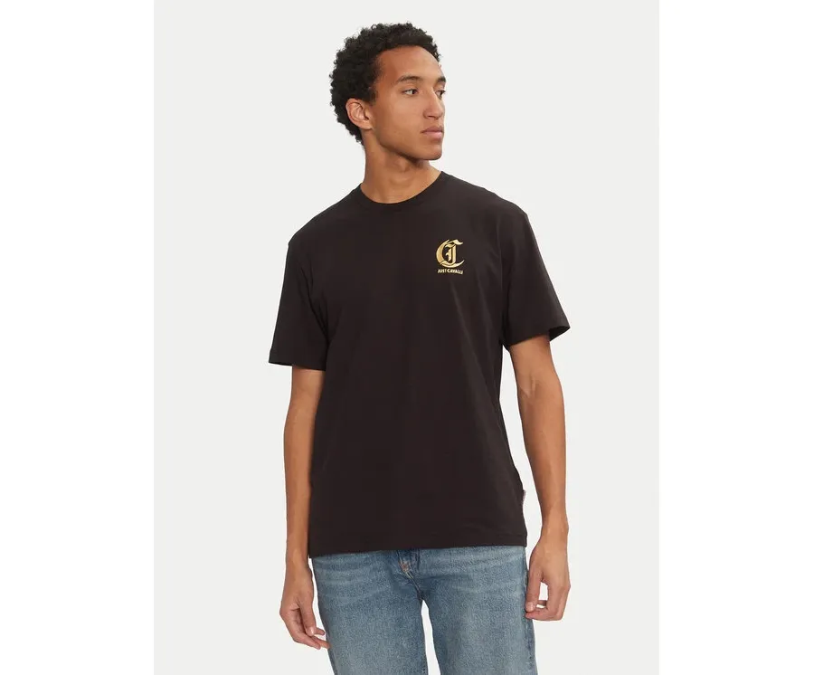 obrazek 1 Just Cavalli T-Shirt 77OAHT02 Czarny Regular Fit
