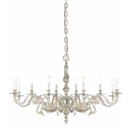 Zdjęcie Piękny żyrandol z 10 światłami z odlewu mosiądzu - Il Paralume Marina