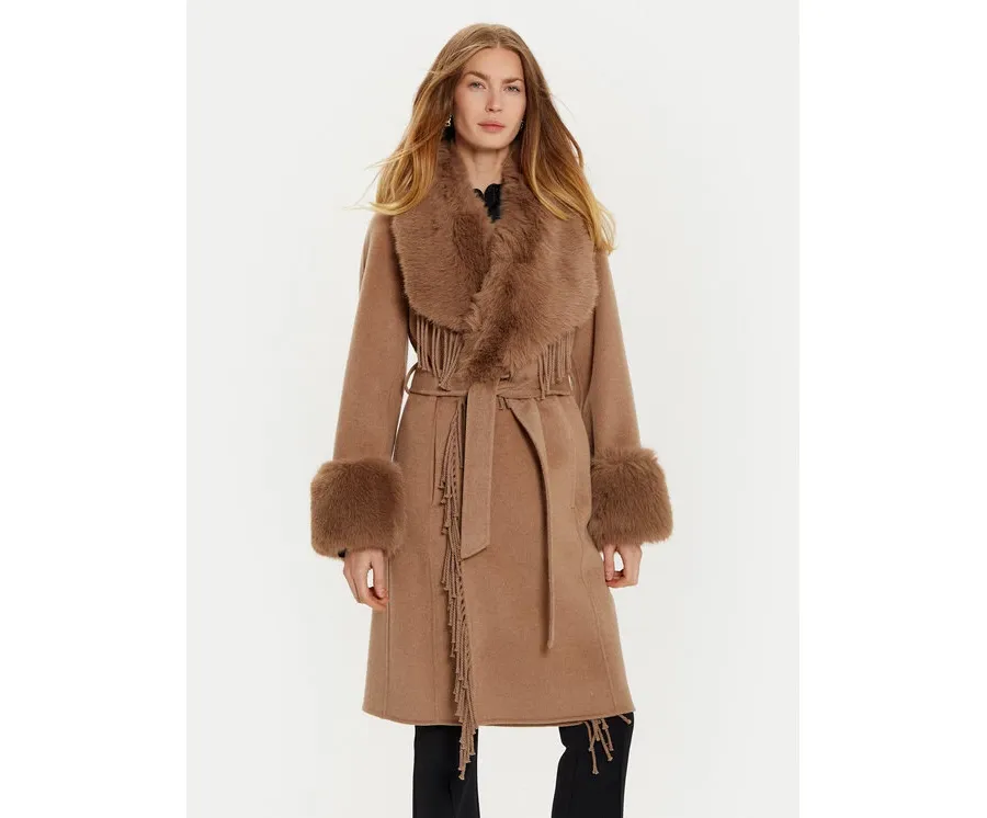 obrazek 1 Marciano Guess Płaszcz wełniany 4BGL10 7125A Brązowy Regular Fit