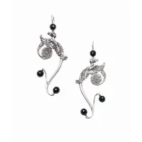 Picture Original earrings made of silver and agate - Pampaloni