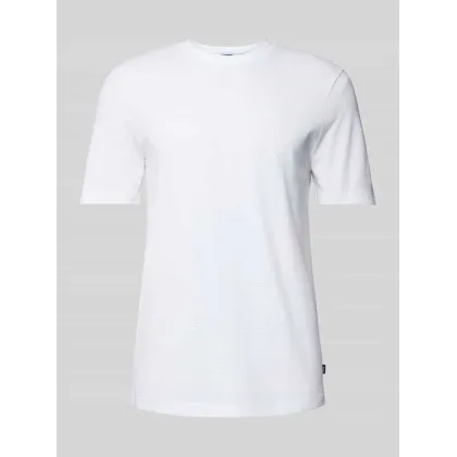 Zdjęcie T-shirt z prążkowanym, okrągłym dekoltem model ‘TIBURT’