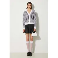 Zdjęcie Kenzo kardigan z domieszką wełny Weave Cardigan kolor biały FE62CA4723CA.02