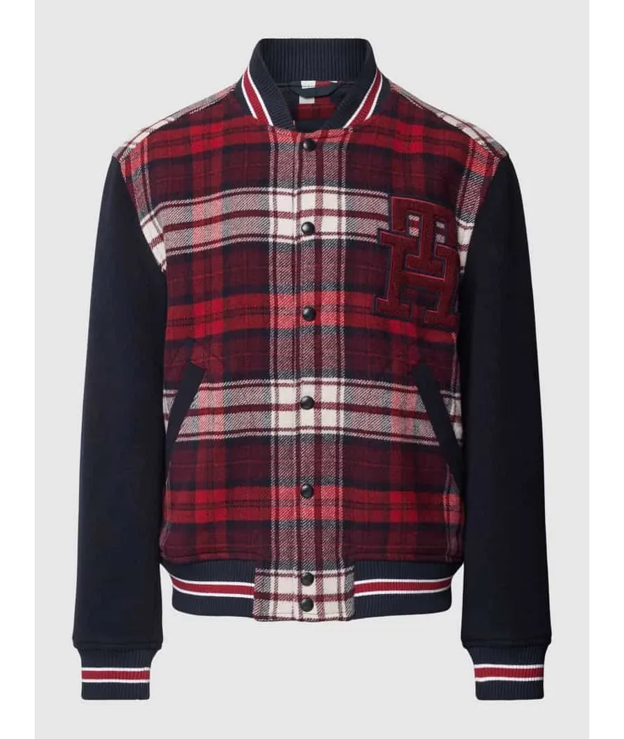 obrazek 1 Tommy Hilfiger Kurtka bomber Varsity MW0MW34023 Czerwony Regular Fit