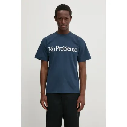 Zdjęcie No Problemo t-shirt bawełniany SS Tee kolor granatowy z nadrukiem NP60002.02