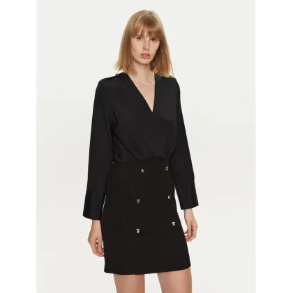 Zdjęcie Simona Corsellini Sukienka codzienna A24CPAB002 Czarny Regular Fit