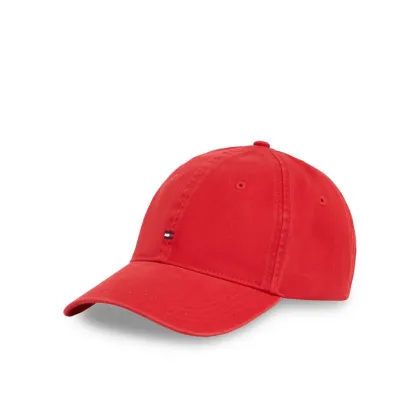 Zdjęcie Tommy Hilfiger Czapka z daszkiem Essential Flag Soft Cap AW0AW17131 Czerwony