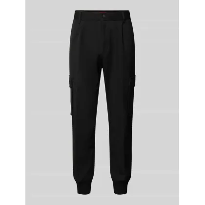 Zdjęcie Spodnie cargo o kroju tapered fit z fakturowanym wzorem model ‘Glavin’