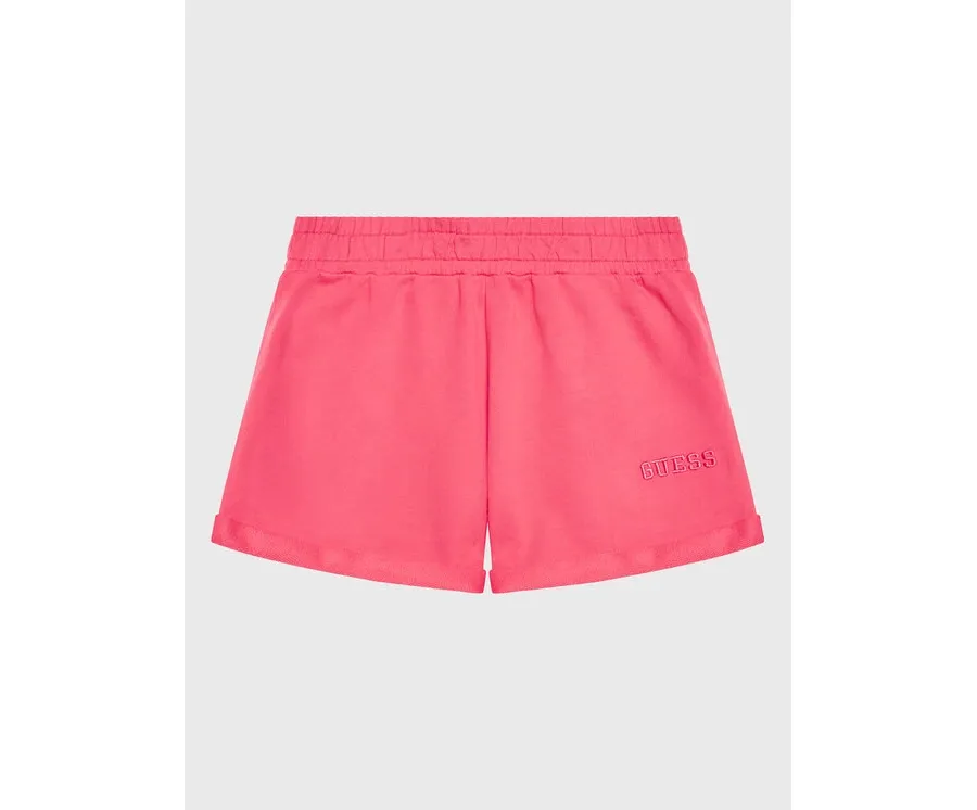 obrazek 1 Guess Szorty materiałowe J3GD02 KA6R3 Różowy Regular Fit