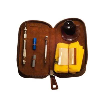 Zdjęcie Skórzany pokrowiec na akcesoria do konserwacji zegarków