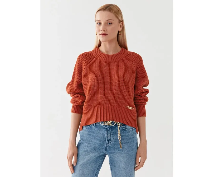 obrazek 1 MICHAEL Michael Kors Sweter MF360NR6V1 Pomarańczowy Relaxed Fit