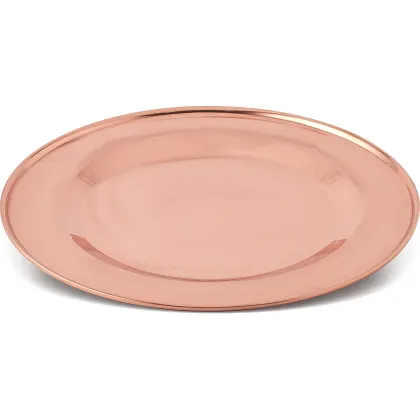 Zdjęcie Talerz - miedź polerowana, młotkowana i oprawiona Ø28cm - Tavola - Cu Artigiana