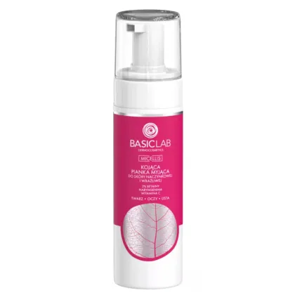 Zdjęcie BasicLab Kojąca pianka myjąca do skóry naczynkowej i wrażliwej 150 ml Basiclab Dermocosmetics