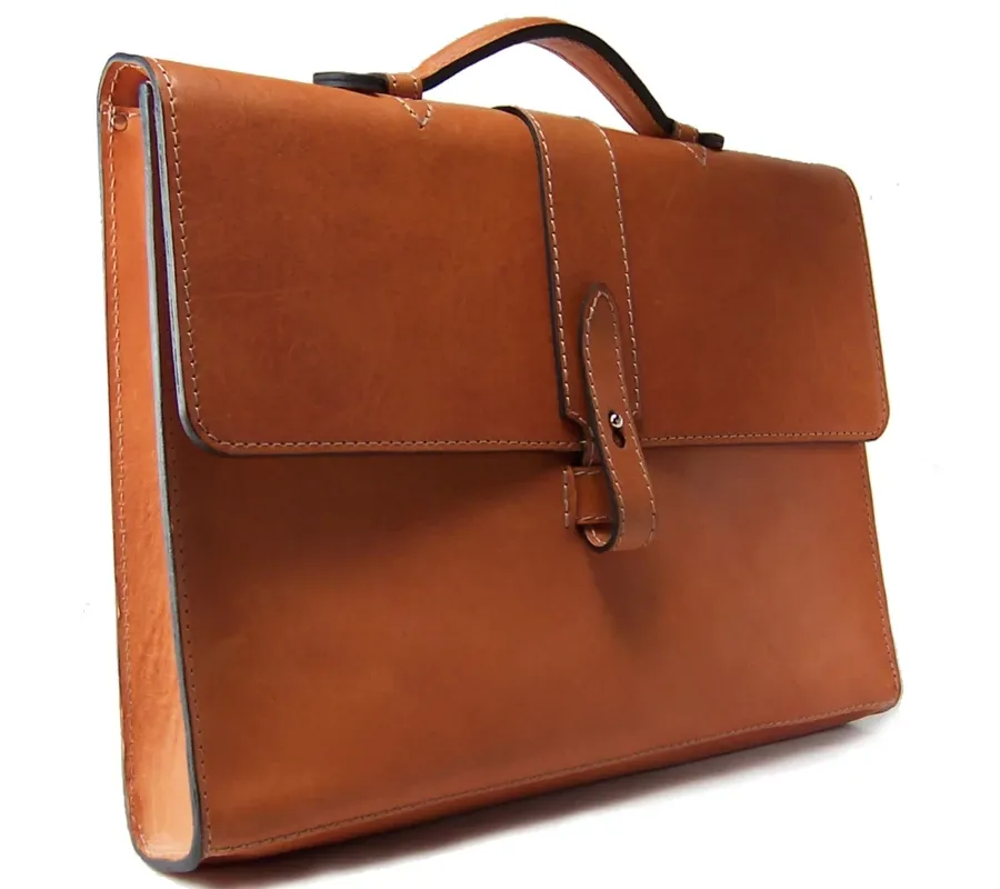 picture 5 Hand-made leather laptop briefcase