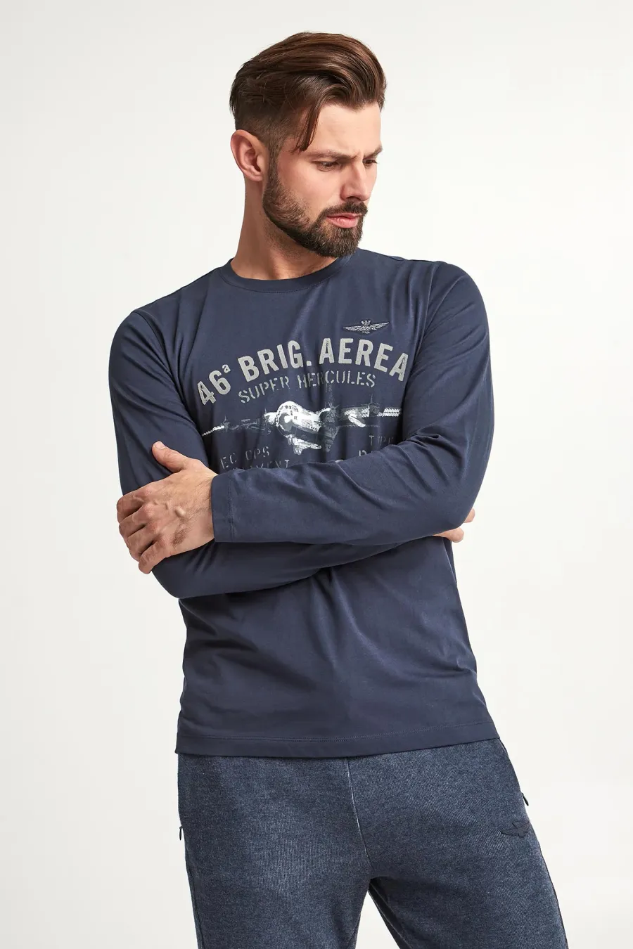 obrazek 1 Longsleeve męski AERONAUTICA MILITARE Aeronautica Militare