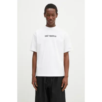 Zdjęcie Axel Arigato t-shirt bawełniany Washed T-Shirt męski kolor biały z nadrukiem A3118001