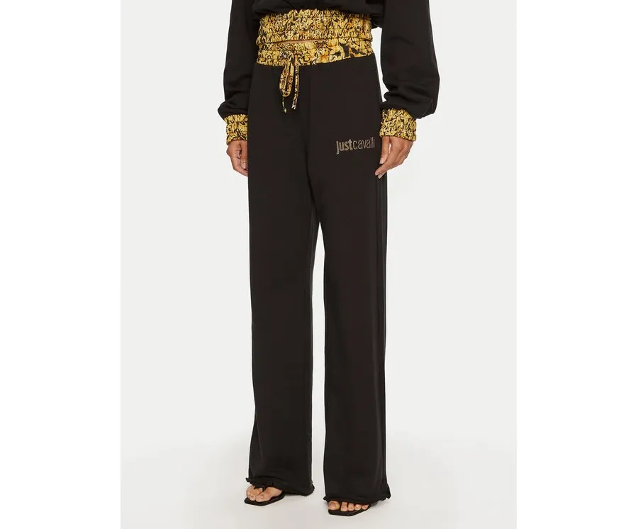obrazek 1 Just Cavalli Spodnie dresowe 77PAAE21 Czarny Regular Fit