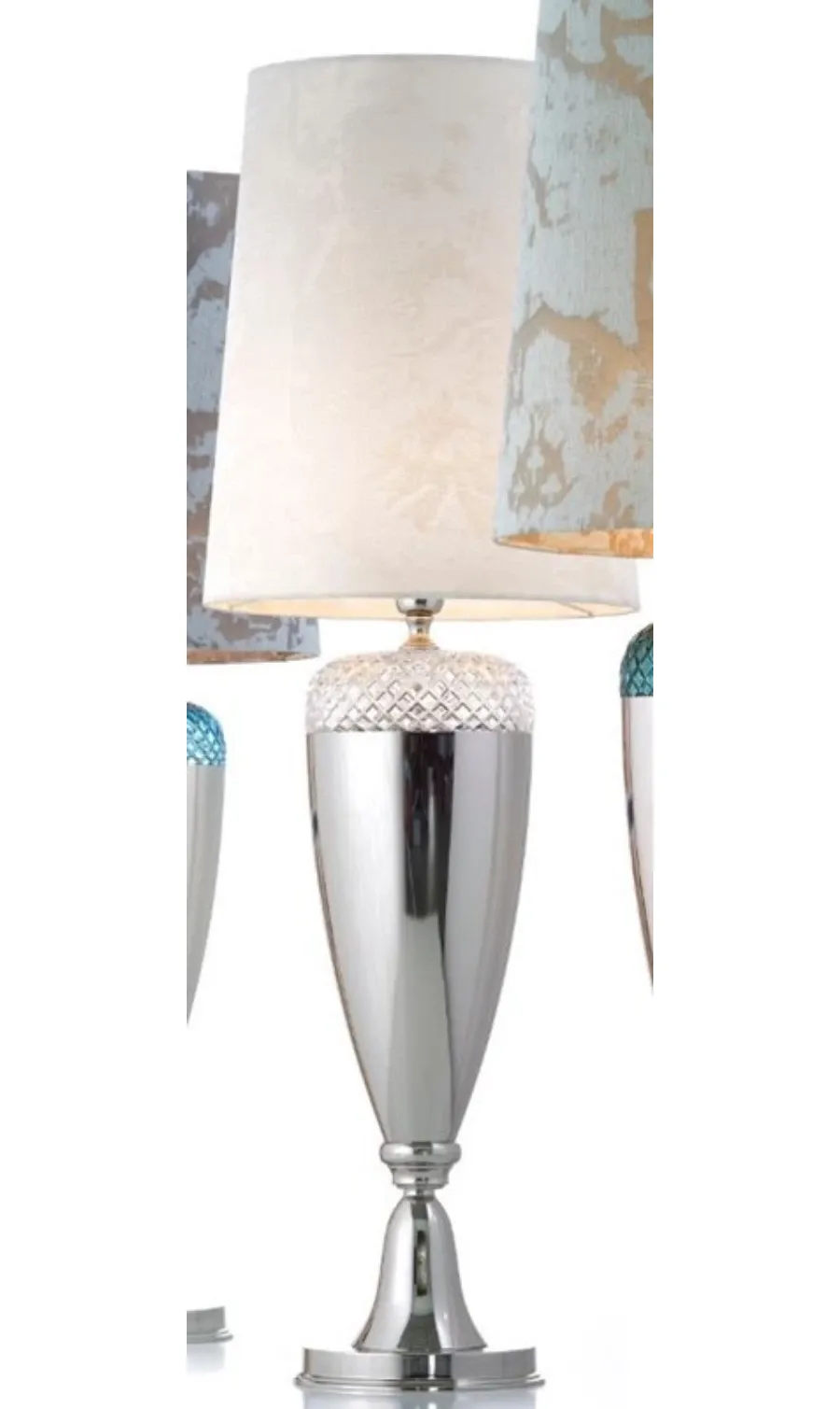 obrazek 1 Lampa stołowa z przezroczystym kryształem i podwójnym włącznikiem - Il Paralume Marina
