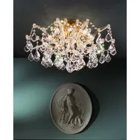 Picture Sumptuous glass chandelier for 10 bulbs