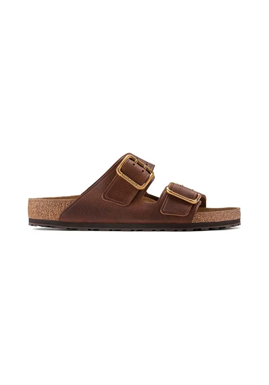 obrazek 1 Birkenstock klapki skórzane Arizona Bold Gap męskie kolor brązowy 1022605