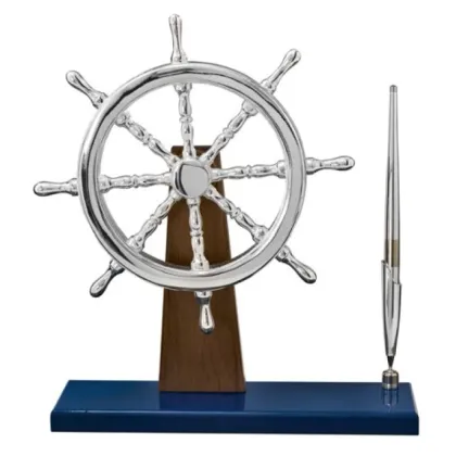 Zdjęcie Podstawka na długopis z statuetką marynarską