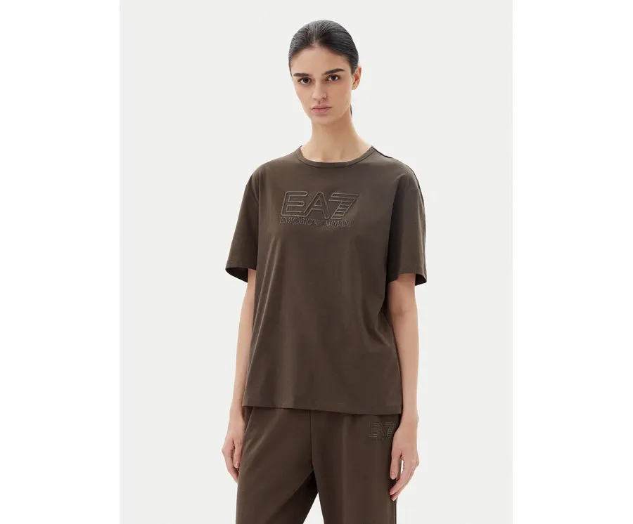 obrazek 1 EA7 Emporio Armani T-Shirt 7W000098 AF12503 U6139 Brązowy Loose Fit