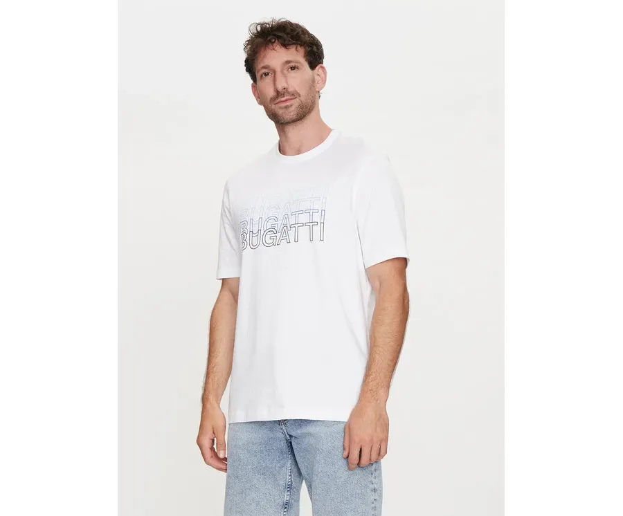 obrazek 1 Bugatti T-Shirt 8350 55042A Biały Modern Fit