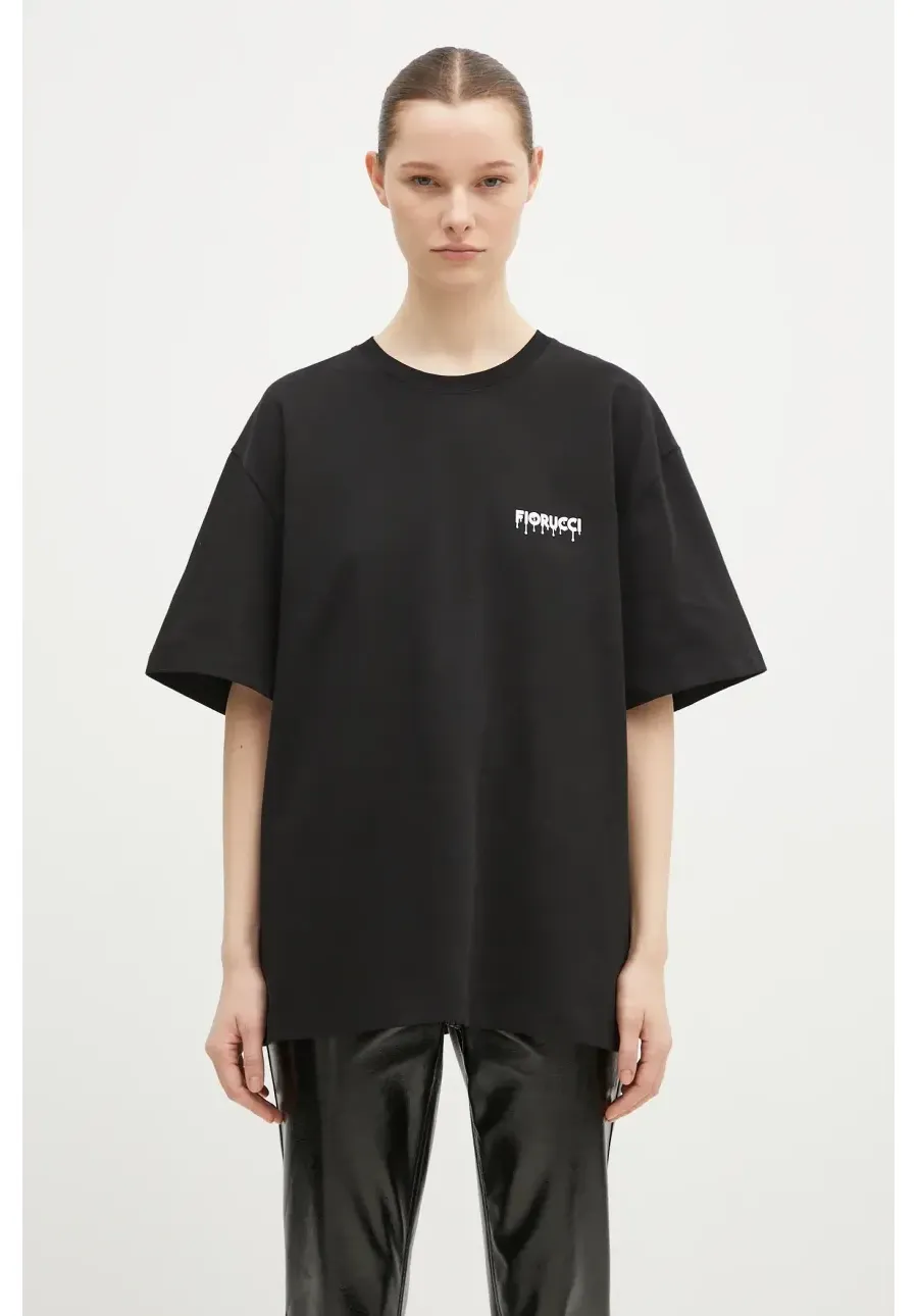 obrazek 1 Fiorucci t-shirt bawełniany męski kolor czarny z nadrukiem M01FPTSH103CJ01BK01