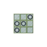 Picture Tic-tac-toe game 24x24xH1 cm with a board in a unique color of eucalyptus leaves