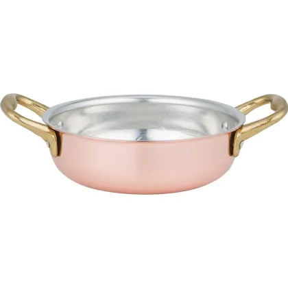 Zdjęcie Patelnia miedziana do paelli Ø14cm 2 uchwyty - Gioie di casa - Cu Artigiana