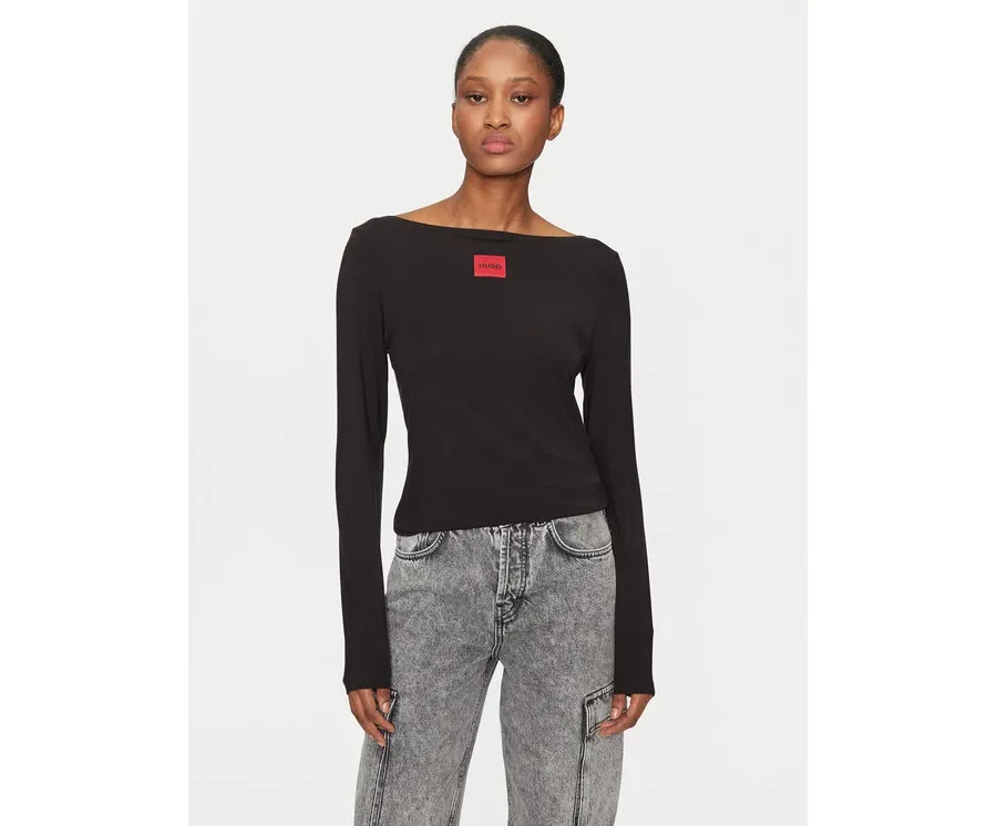 obrazek 1 Hugo Bluzka Thermal 50486081 Czarny Slim Fit HUGO