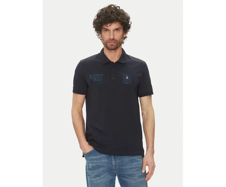 obrazek 1 Aeronautica Militare Polo 251PO1854J593 Granatowy Regular Fit