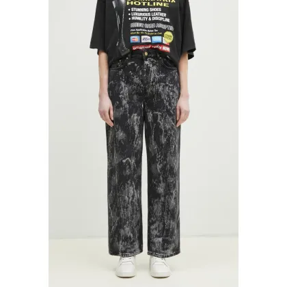 Zdjęcie GANNI jeansy bawełniane Heavy Denim Izey damskie high waist J1595