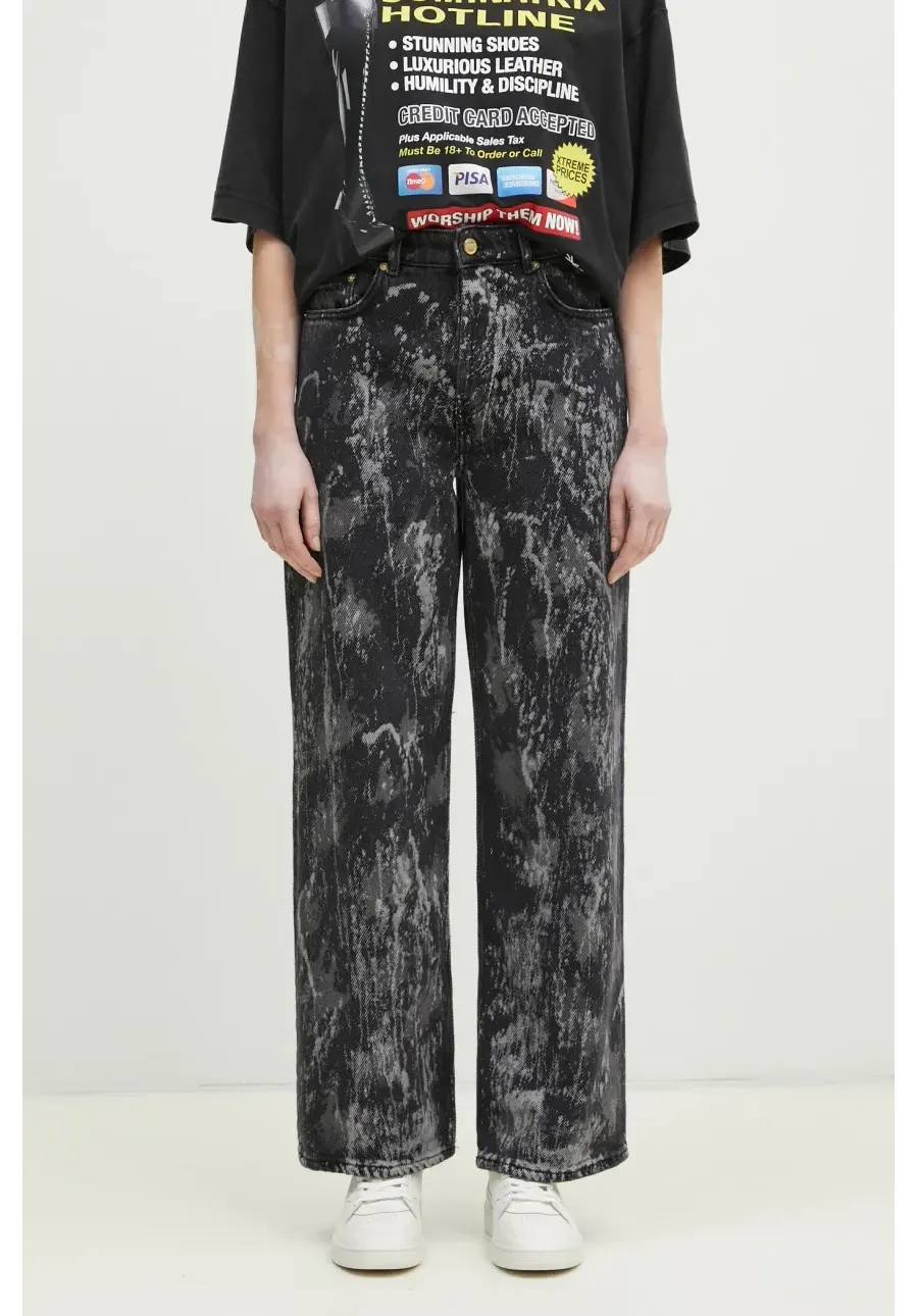 obrazek 1 GANNI jeansy bawełniane Heavy Denim Izey damskie high waist J1595