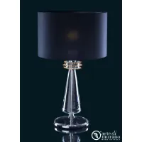 Picture A chic small desk lamp made of Murano glass with amber