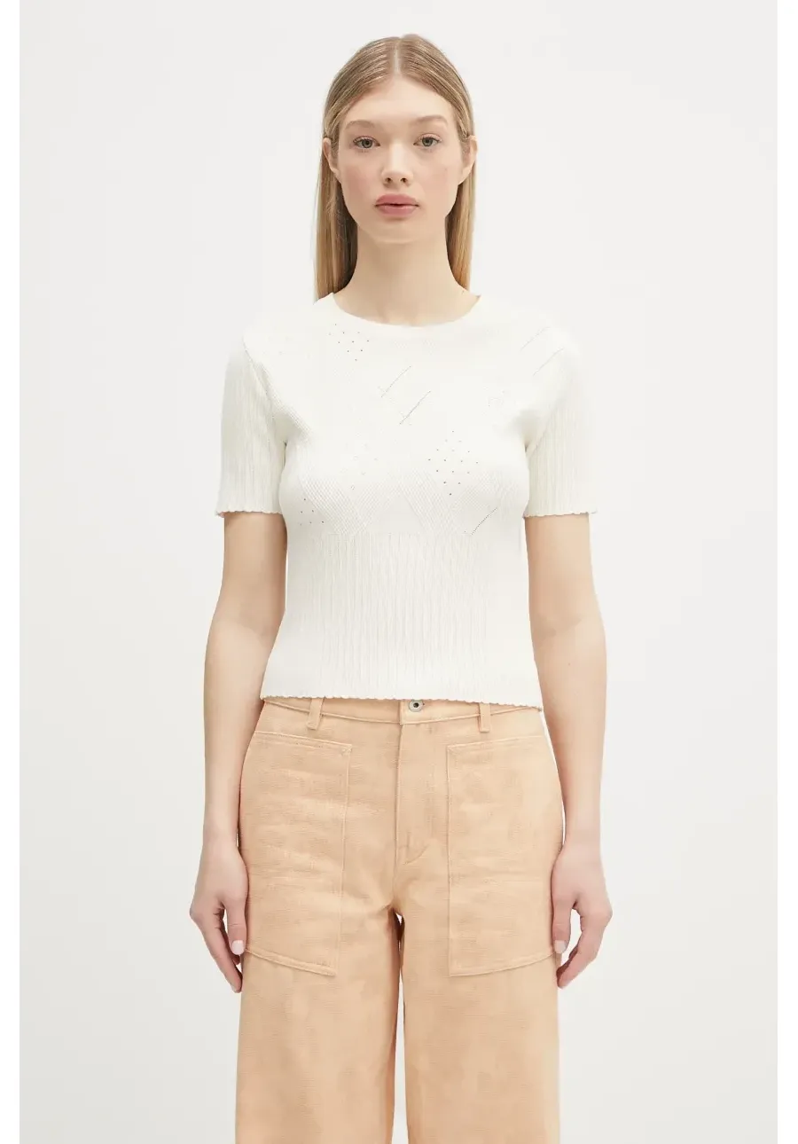 obrazek 1 Kenzo sweter damskie kolor beżowy lekki FF52PU4983CW.02