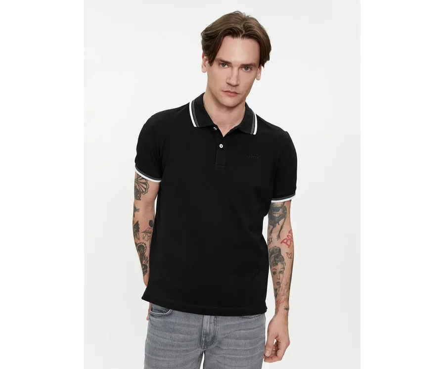 obrazek 1 Geox Polo M4510Q T2649 F9000 Czarny Regular Fit