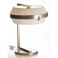 Picture Beautiful table lamp with a lampshade decorated with a Swarovski padlock - Il Paralume Marina