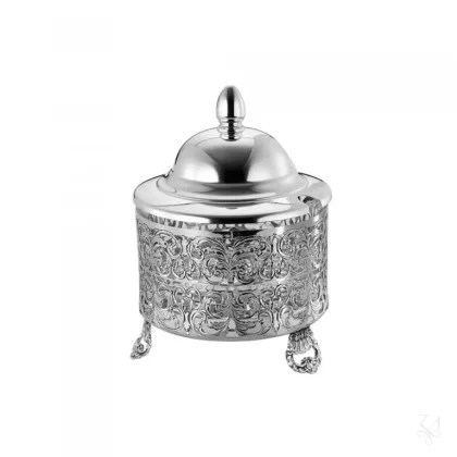 Zdjęcie Srebrne naczynie na miód zdobione wyjątkowym motywem – Zaramella Argenti