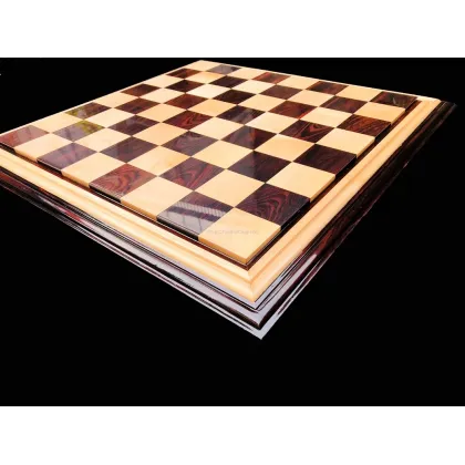 Zdjęcie Wyjątkowa plansza z drewna klonowego i palisanderowego do szachów - The Chess Empire