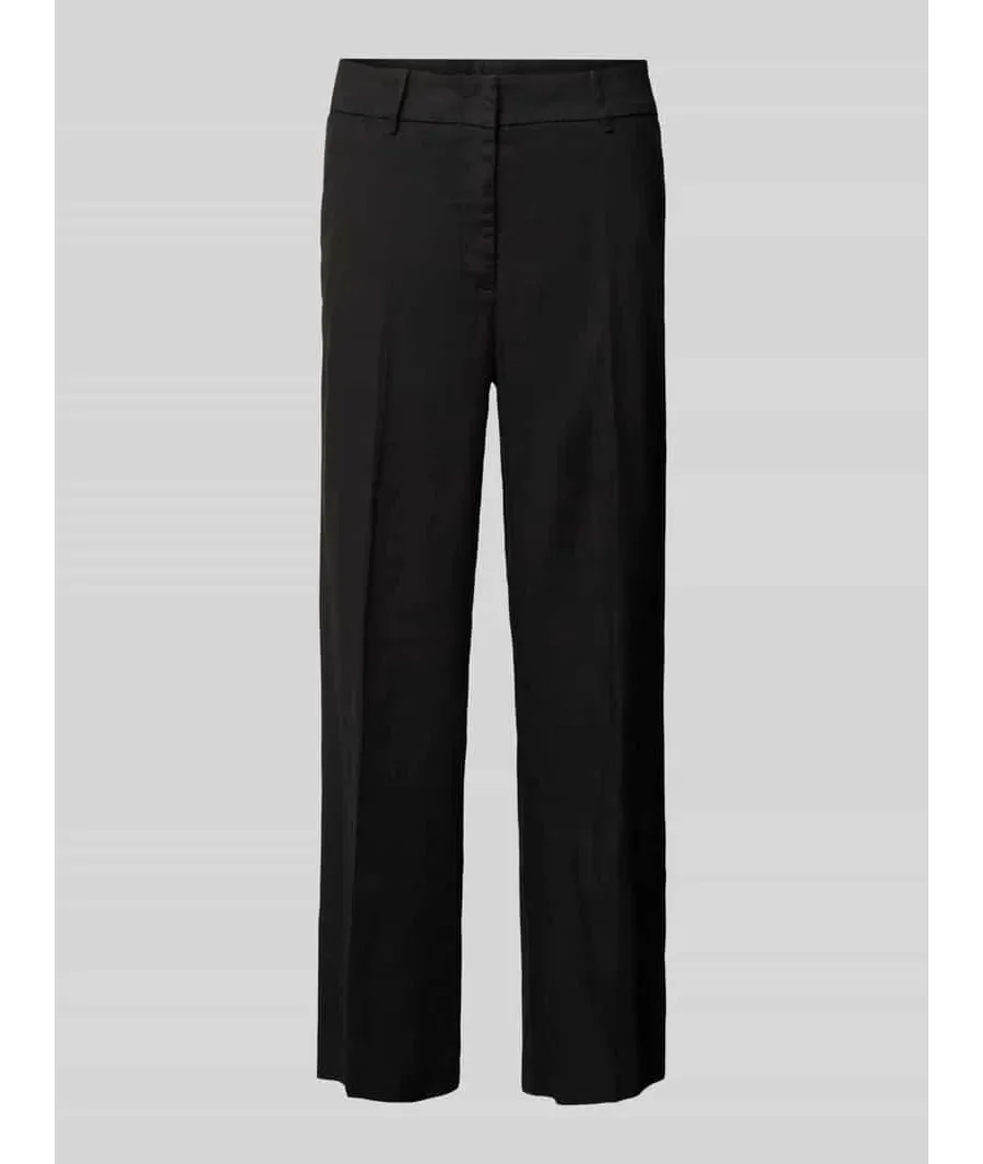 obrazek 1 Lniane spodnie o kroju regular fit w kant model ‘CALIFORNIA’